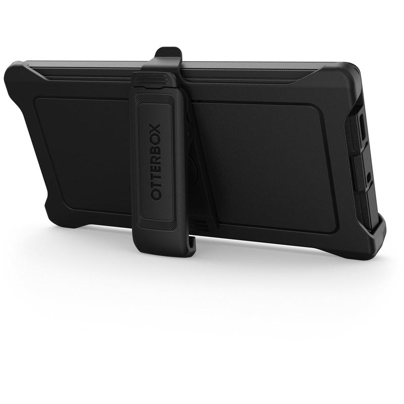 Product Introduction of OtterBox Samsung Galaxy S24 Ultra Defender Series Case - BLACK, rugged & durable, with port protection, includes holster clip kickstand 3
