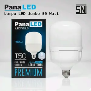 PanaLED Lampu LED Jumbo 50/40/30/20/15/10/5 Watt Cool White 4000 LM Premium SNI Lebih Terang LEDT-BULB