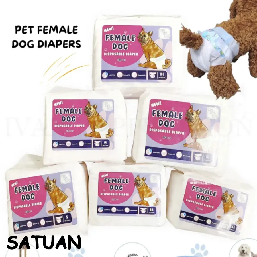 [PIXIE PAW] ECER POPOK BETINA JANTAN DIAPERS ANJING KUCING | DOG DISPOSABLE BELLY BELT MENS DIAPER | POPOK MONYET SATUAN ECERAN