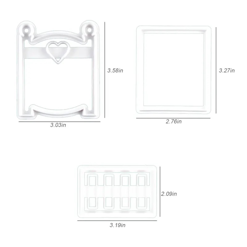 Dụng Cụ Cắt Bánh Quy Bằng Nhựa Hình Cũi 3D, Dụng Cụ Trang Trí Bánh Quy, Kẹo Sô Cô La, Thủ Công, 3 Gói 2