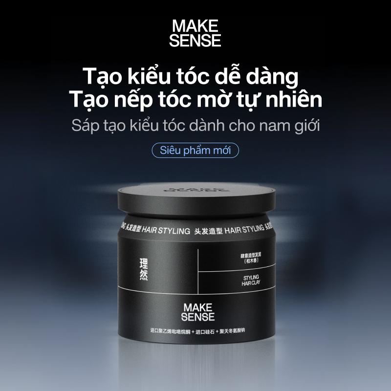 MAKE SENSE Sáp vuốt tóc nam 50g - Giữ nếp tự nhiên, Không bết tóc, Không bóng…