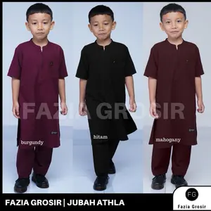 FAZIA STORE - Athla by Rainan Ori Setelan Koko Anak Laki Laki - Adem, Lembut, Nyaman Dipakai, Usia 1–12 Tahun