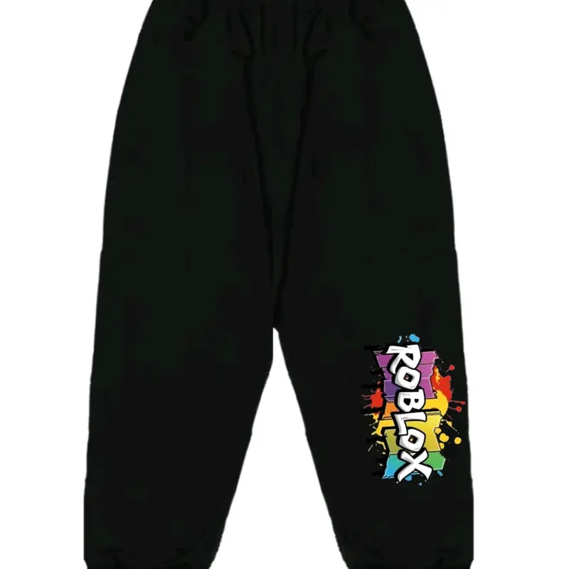 Celana Joger Panjang Anak Laki Laki Perempuan Usia 3-13 Tahun Motif Gambar Logo Roblox kolor 2