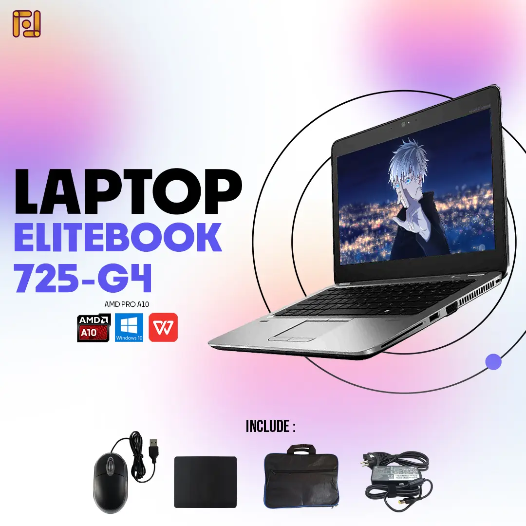 [PROMO CUCI GUDANG] Laptop Elitebook 725 G4 series AMD PRO A10 ram 8/16GB SSD 128GB upto 512GB Fantastic Grade