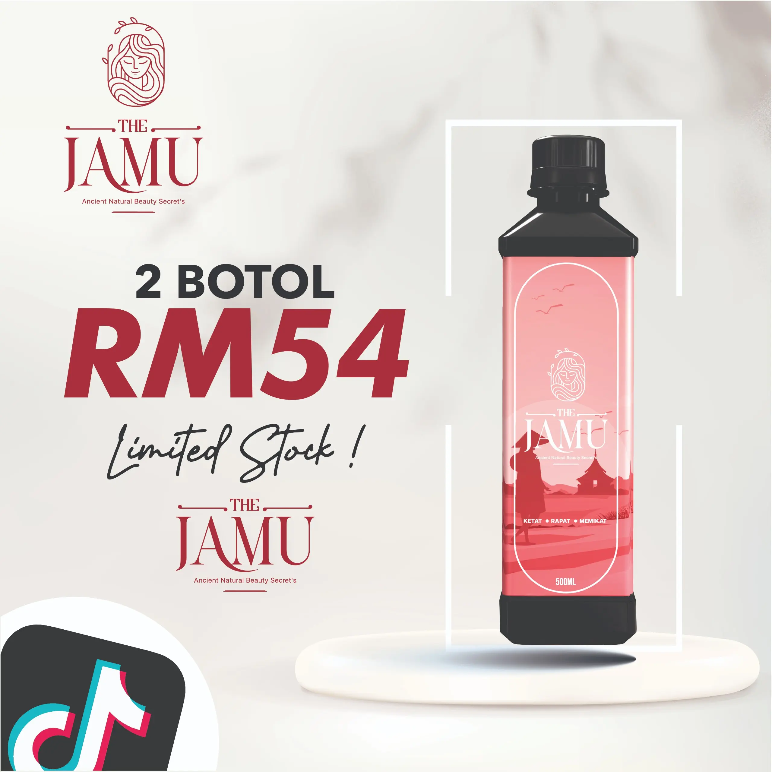 2 Botol TheJamu | 500ml Minuman Jus Botanical Dengan Bahan Semulajadi
