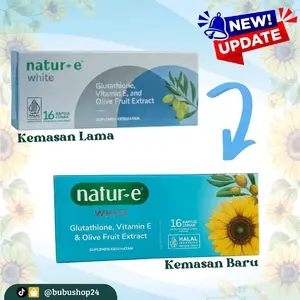 Natur-E White Isi 16 - Suplemen Kesehatan Mencerahkan Kulit dengan Glutathione Vitamin E & Olive Extract untuk Kulit Cerah dan Sehat Secara Alami