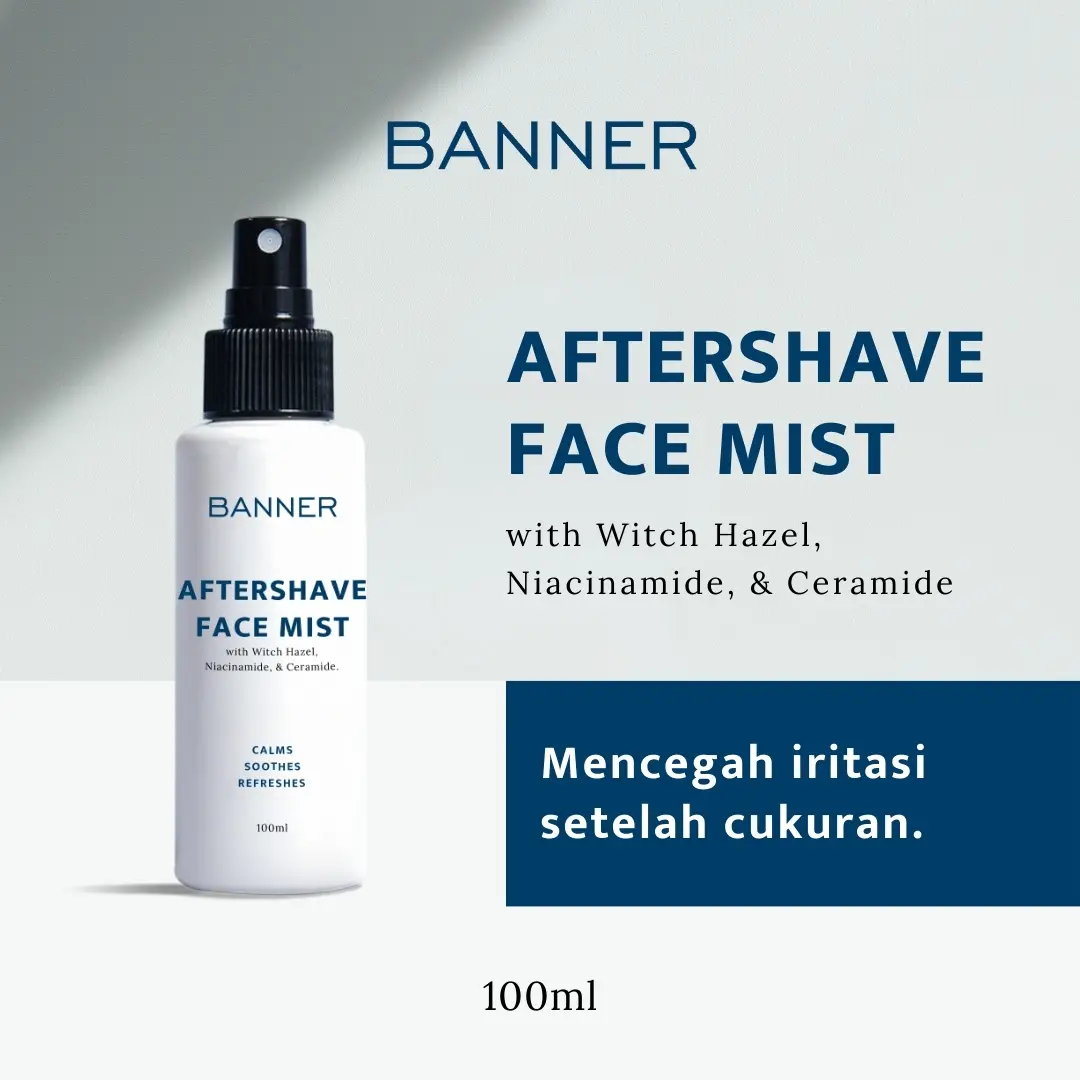 Banner Aftershave Face Mist (Anti Iritasi Setelah Cukur Kumis Jenggot)