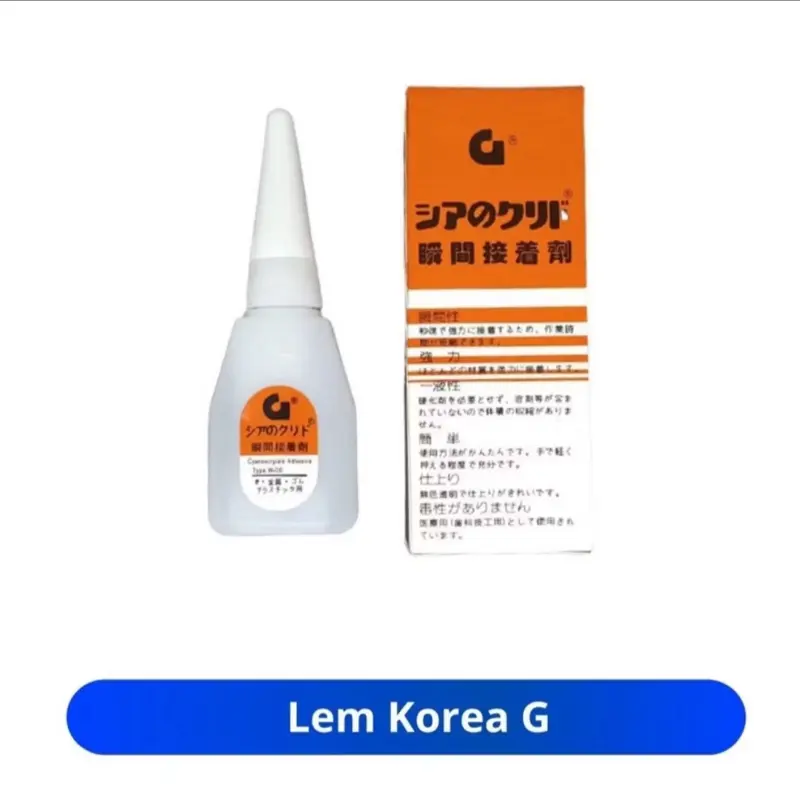 Lem Korea Tipe G Kuat & Kental, Serbaguna Rumah/Kantor, Cepat Kering, Tahan Air & Benturan, Bening Tanpa Jejak, Cocok untuk DIY.
