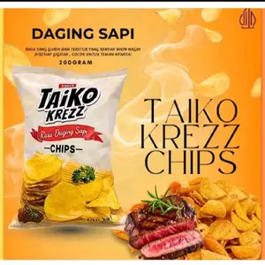 COD! HALAL! PROMO! TAIKO krezz chips/keripik kentang/rasa daging sapi dan rumput laut/premium