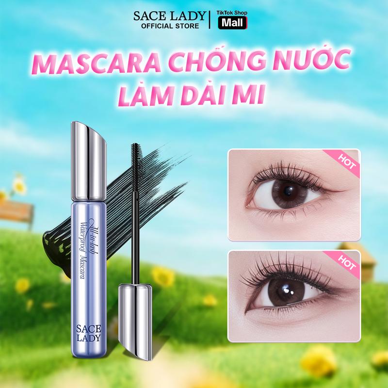   COD  Mascara SACE LADY Chuốt mi 3 trong 1 chống nước chống nhòe 24h giúp mi dài và cong 8g 
