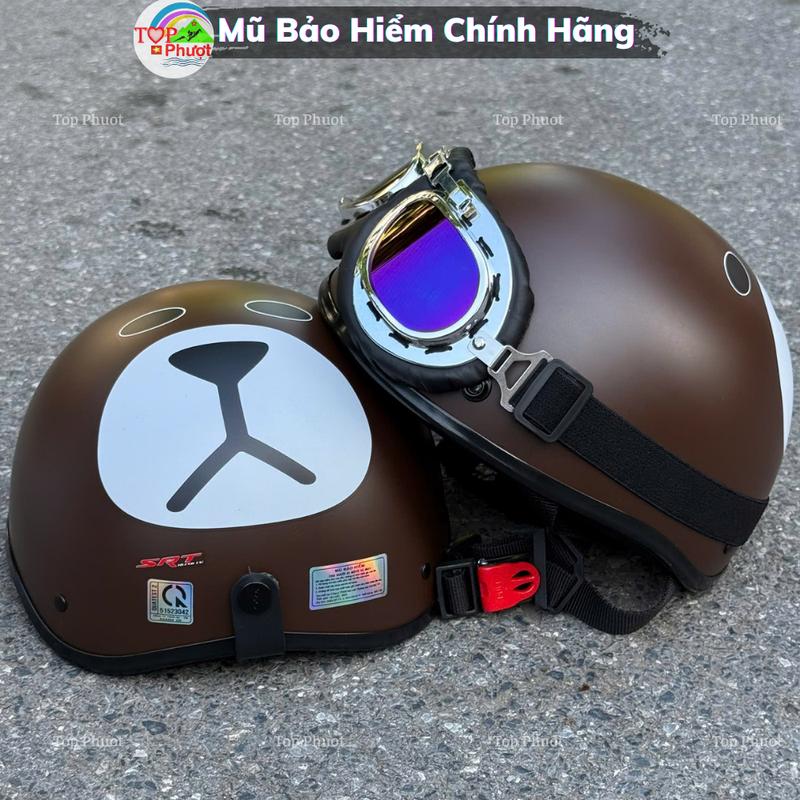  Mũ bảo hiểm 1 2 Gấu Nâu Cute Helmet - Hàng cao cấp đạt chuẩn 