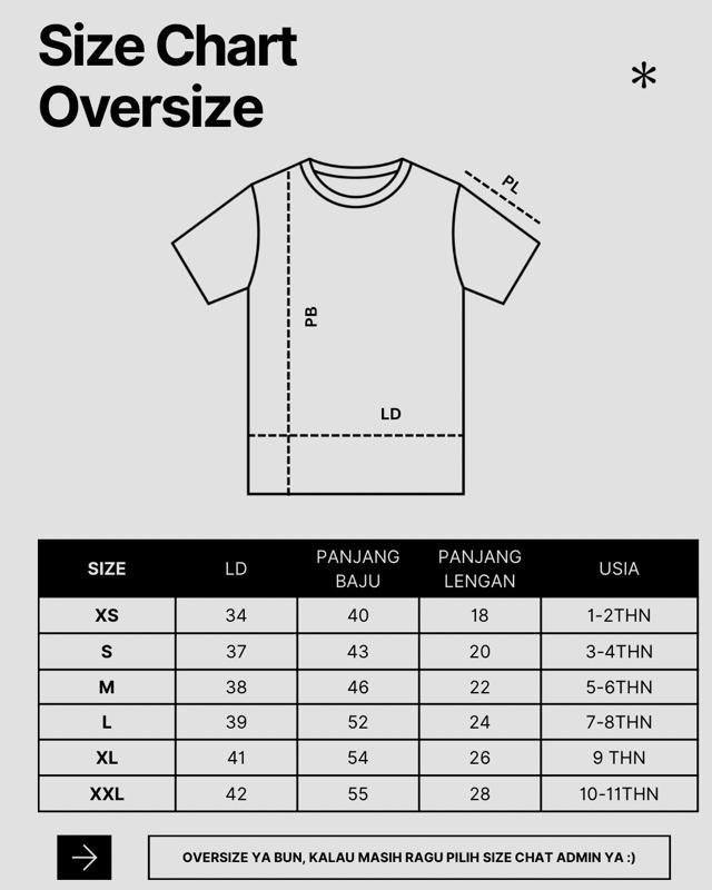 Kaos Baseball Oversize Anak 1 - 11 Tahun Cotton Combed 24s