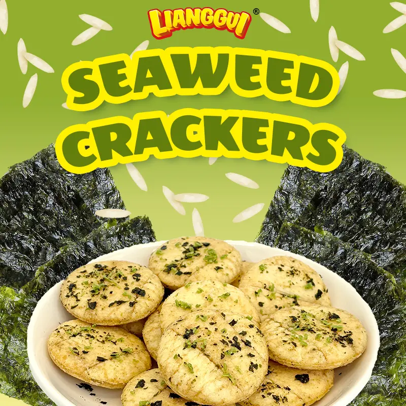[HALAL] LIANGGUI Kerupuk Beras Nori Rasa Khas Taiwan -Kemasan Individual‌ Camilan Renyah untuk Sarapan Santai atau Pengganjal Lapar Cocok Dikonsumsi di Kantor Asrama Makan Malam dan Sebagai Snack Ringan. 2