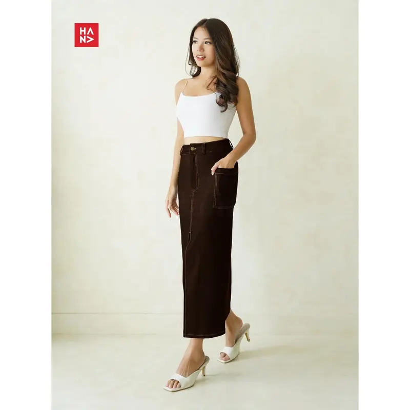 Hana Fashion - Sienna Maxi Skirt/ Rok Panjang Wanita - SK250 Rok Denim 6