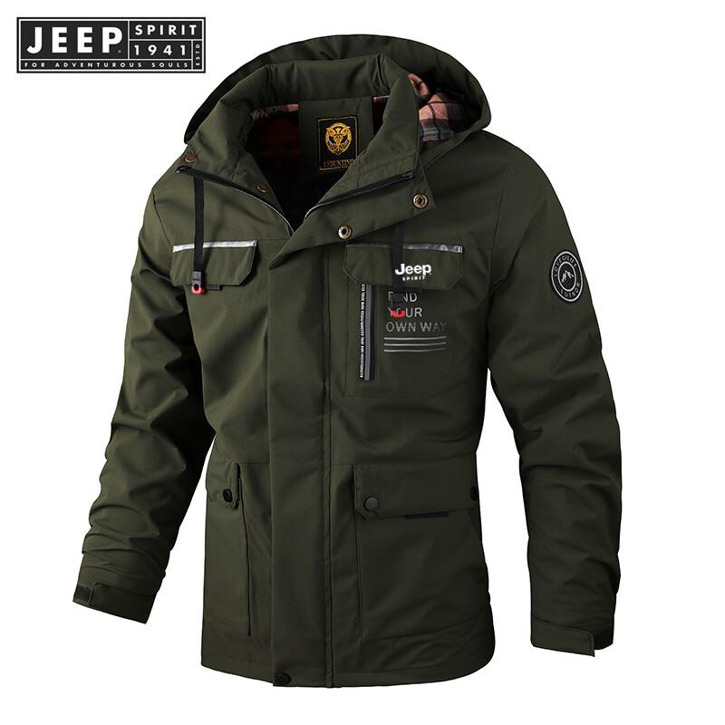 Product Introduction of Jeep Spirit 1941 ESTD-Áo Khoác Chiến Thuật Cho Nam, Áo Hoodie Một Lớp, Chống Gió, Cho Thể Thao Ngoài Trời, Leo Núi 49