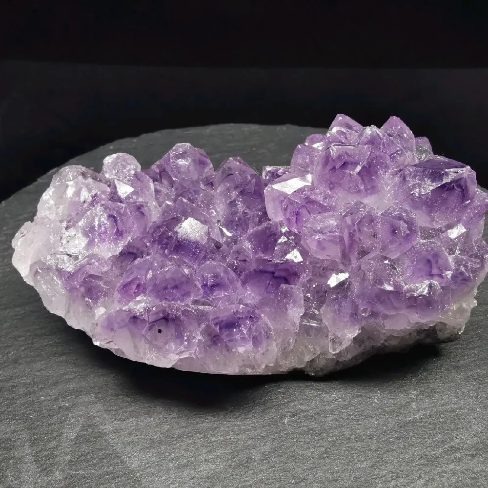 Natural Lavender Amethyst Geode Rosette 8.4cm length, 4.7cm width, 3.6cm height