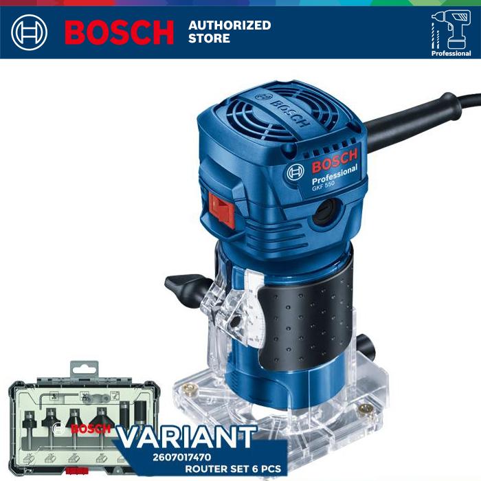 Gambar Bosch Trimmer Listrik dengan Mata Router Set 6pcs 550Watt GKF 550 dari Bosch Tools Authorized MGK Kota Administrasi Jakarta Barat Tokopedia