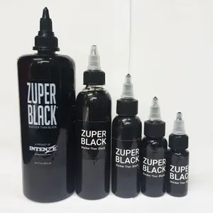 Acc Tinta Tattoo Black Intenze Zuperblack 1/2Oz - 4Oz