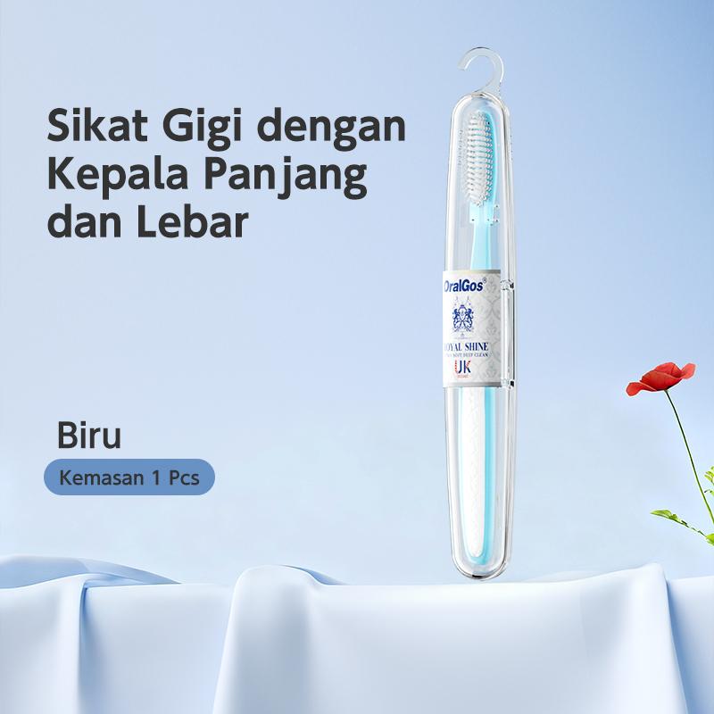 Sikat Gigi Dengan Kepala Panjang dan Lebar Ideal untuk Bepergian Pembersihan Cepat Lembut Seperti Kapas untuk Melindungi Gusi  toothbrush sikat gigi travel kit