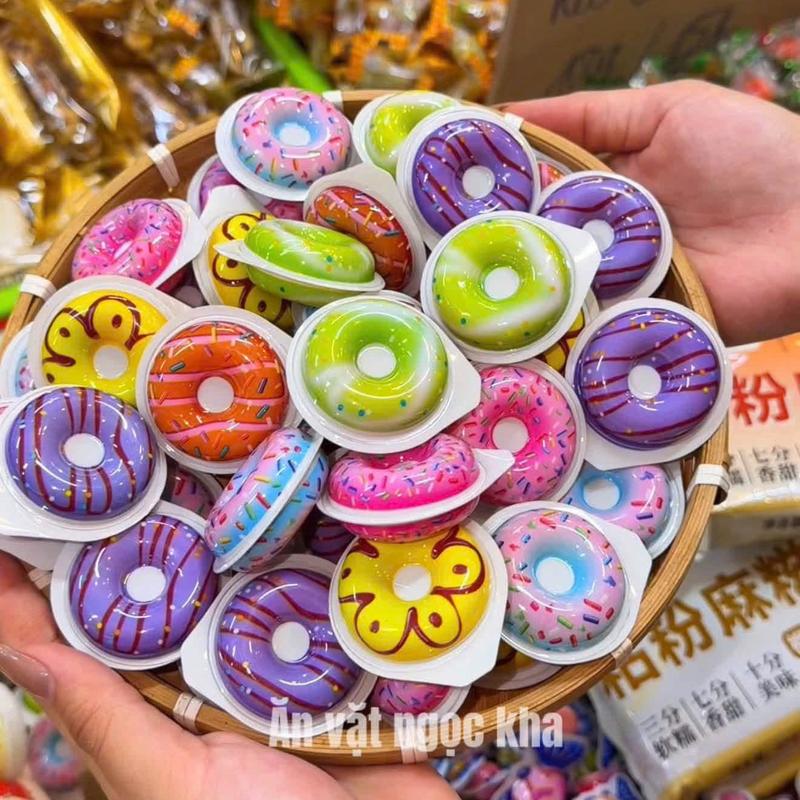 300g kẹo dẻo donut lớn mix nhiều màu