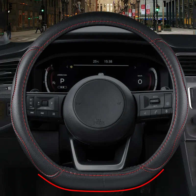 D Type Car Steering Wheel Cover Wrap For Nissan Rogue Qashqai X-Trail 2021 2022 2023 2024