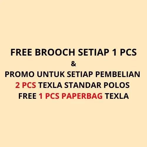 BOX TEXLA SCARVES POLOS BY UMAMA SCARF FREE BROOCH  Jilbab Umama Paris Cotton Premium LC 110x110 cm 1