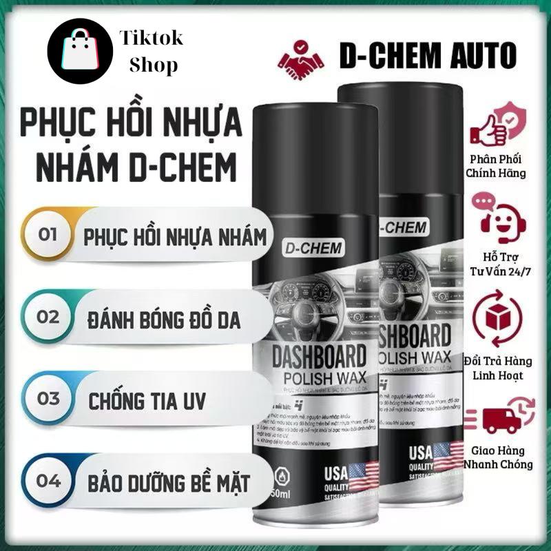  Chai Phục Hồi Nhựa Nhám D-Chem 450ml – Làm Mới Nhựa Ô Tô Xe Máy 