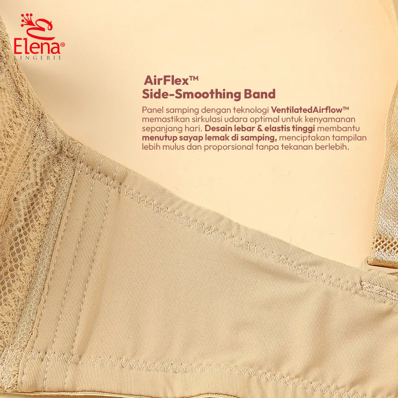 Elena Bandeau Wired Bra kawat Pakaian Dalam Wanita Busa Tipis 34B - 40B E 24534 3