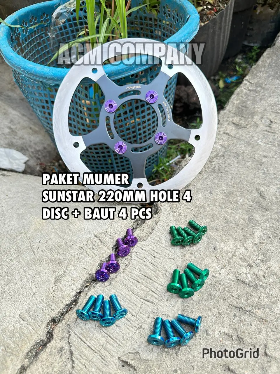 WAVE SUNSTAR ORIGINAL BUTA DISC PIRINGAN CAKRAM LUBANG 4 DATAR UNIVERSAL untuk Yamaha Honda Bebek Matic Blade Supra Revp Fit Beat Scoopy Genio Vario110 125 150 Old Stylo CBS Vario
