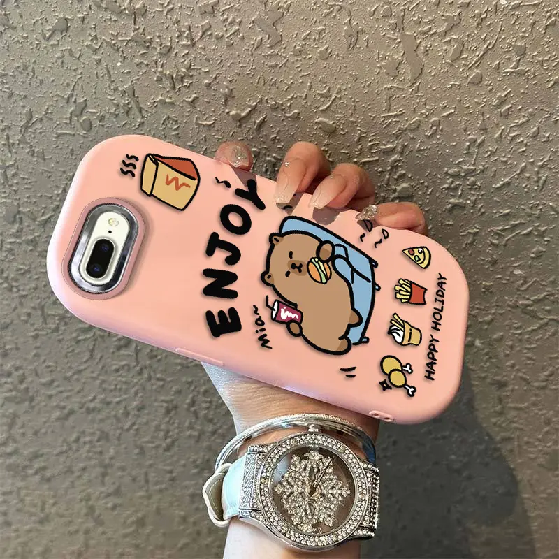 Untuk iPhone 7 8 Plus Casing anti-shock Casing anti sidik jari Modis Fashion iPhone XS MAX Case bumper Casing anti guncangan IPHONE XR Casing lucu Anti gores