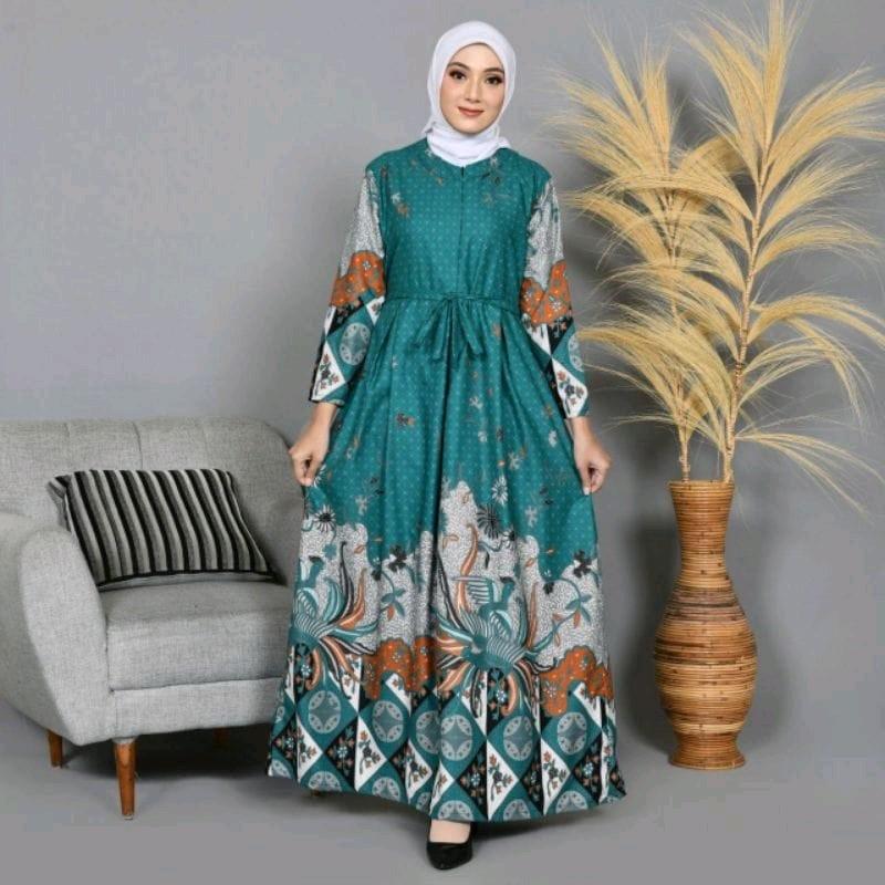 Gamis Batik Abaya Syari / Motif Batik Terbaru Muslim Wanita 7