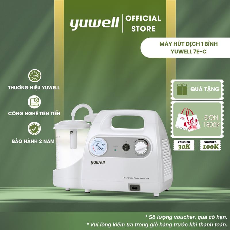  Máy hút mũi 1 Bình Yuwell 7E-C cầm tay nhỏ gọn cho bé và người lớn 