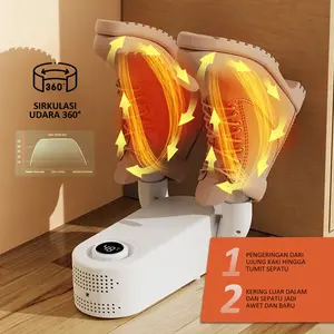 POPIC Pengering Sepatu Elektrik 200W 220V Multifungsi dengan Sterilisasi UV & Penghilang Bau Instan untuk Pria Wanita