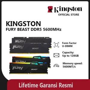 Kingston Fury Beast DDR5 5600 8GB 16GB 32GB - Udimm Memory RAM Komputer dan PC