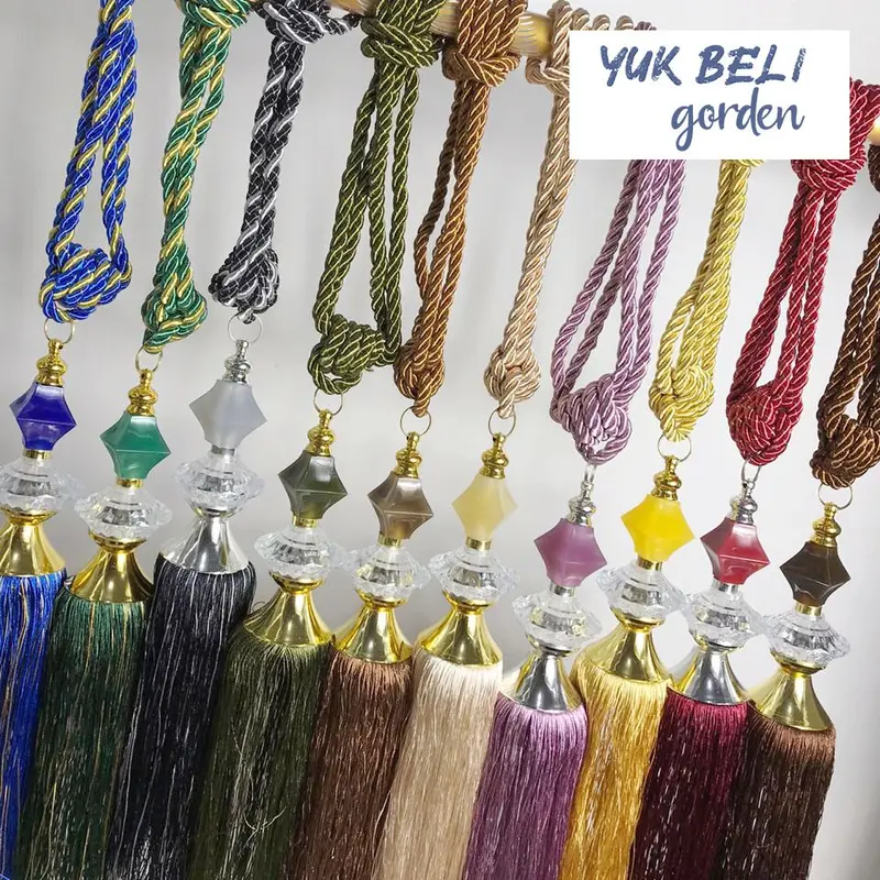 TASEL GORDEN / TASEL PIRAMID ( HARGA 1 PCS) MIN. ORDER 2 PCS (SEPASANG) / TALI GORDEN MURAH Coklat Hijau Kuning Merah 0