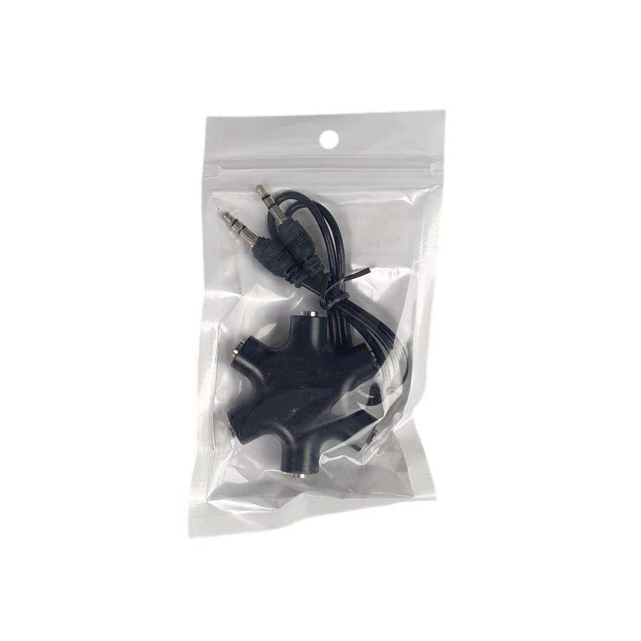 ALLOYSEED 6 Way Port Male to 5 Female Audio Earphone 3.5mm Splitter - JLT108