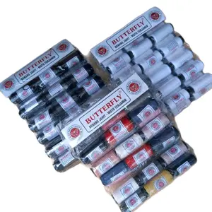 Benang Jahit BUTTERFLY isi 36/Benang Warna/Benang Renceng Hitam putih