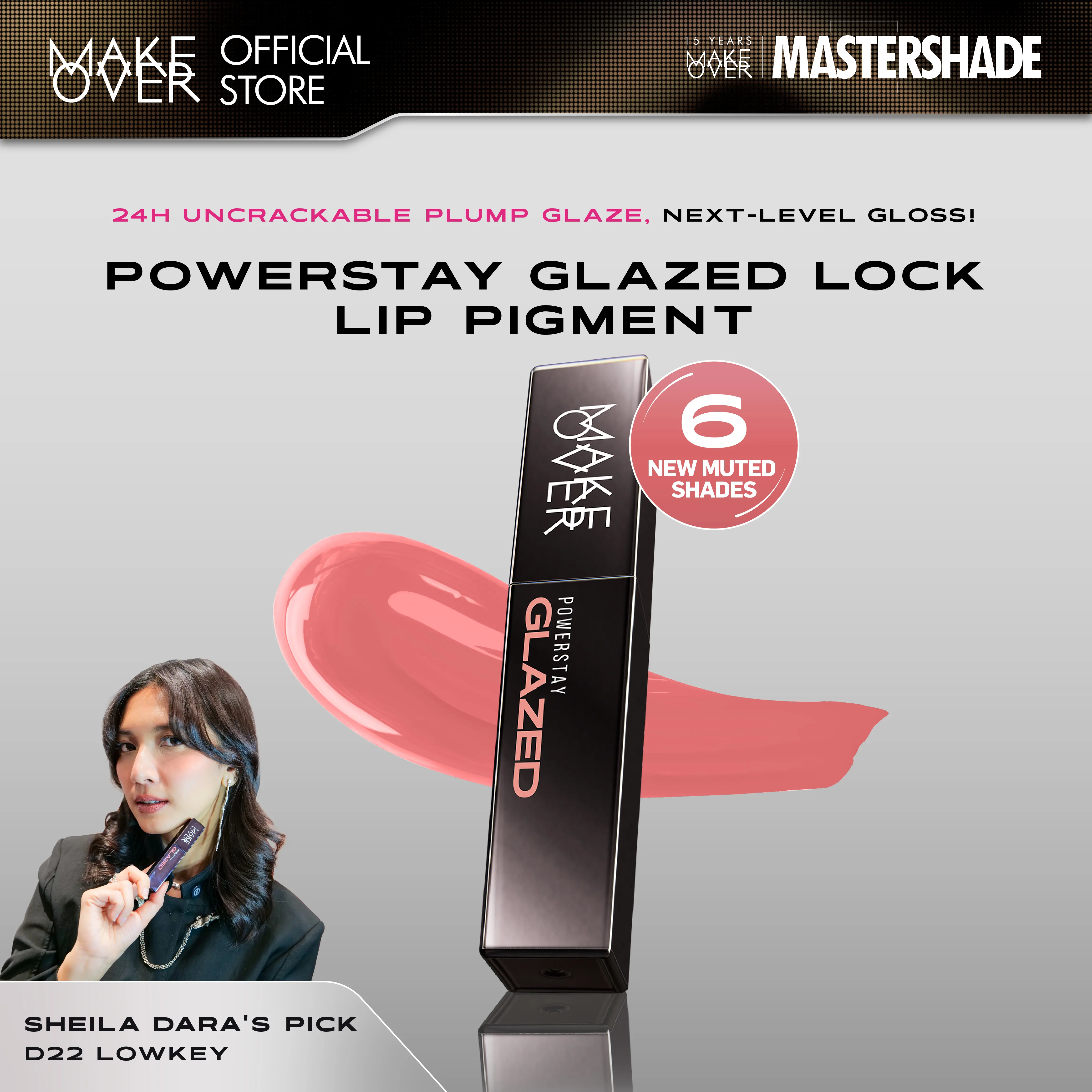 [TOP CREATOR'S PICK] Make Over Powerstay Glazed Lock Lip Pigment