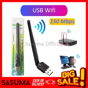 SASUMA MT7601 USB Wifi Dongle Receiver Parabola dan Terrestrial DVB-T2 Adaptor Sinyal Bawaan Eksternal 3G 4G