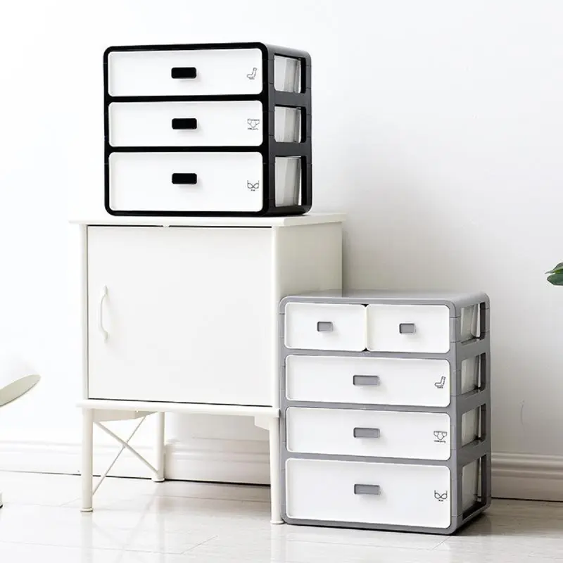 Greenland Lemari Storage Penyimpanan Serbaguna Pakaian Dalam Kaos Kaki Buku Mainan Kosmetik Storage Box Laci Susun Storage Cabinet Plastik HLB401 1