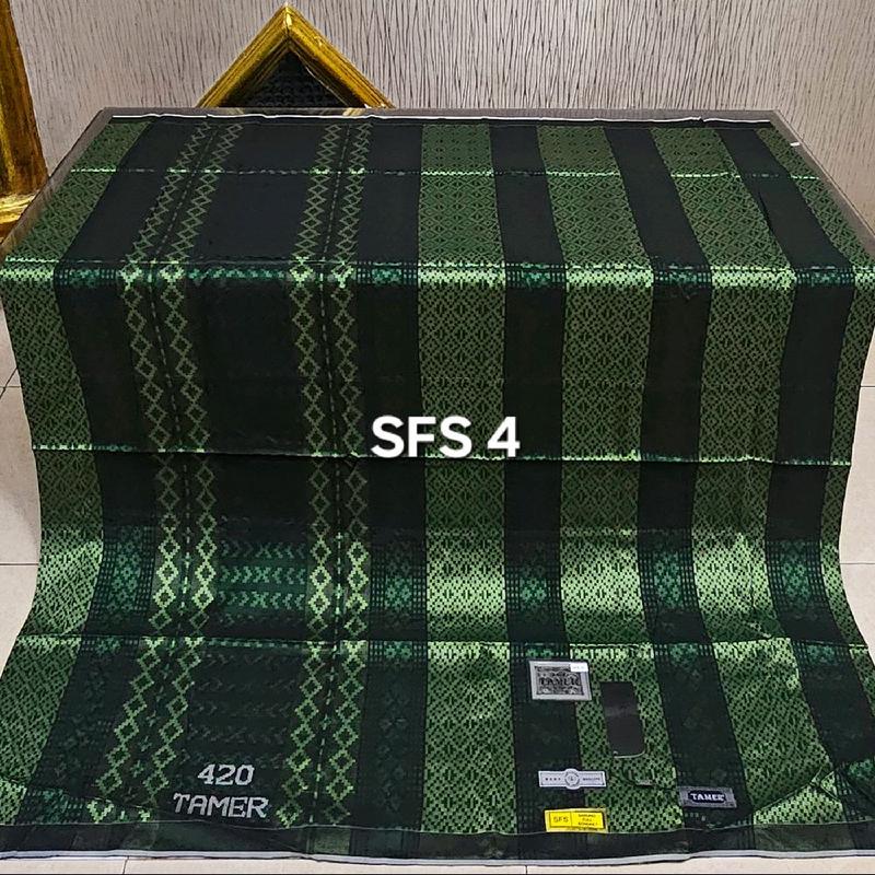 sarung tamer 420 full sutra songket mewah dewasa model bhs terbaru sgc sfs bahan halus Hitam Cokelat Navy Putih 5
