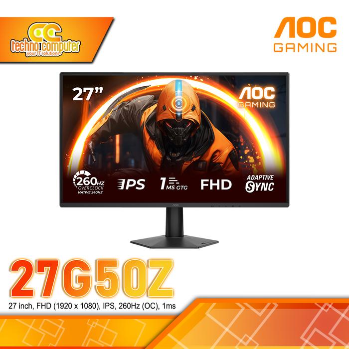 Gambar MONITOR AOC 27G50Z Gaming Monitor - 27 inch, FHD (1920 x 1080), IPS, 260Hz (OC), 1ms dari Techno Computer Bali Kota Denpasar Tokopedia