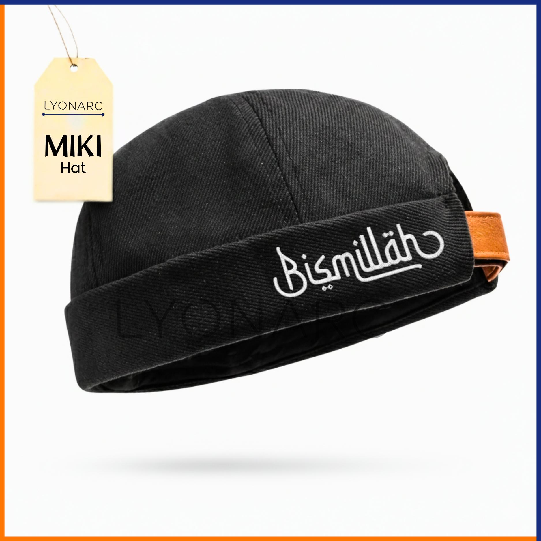 LYONARC Peci Miki Hat Pria Dewasa - Topi Peci Kopiah Muslim Mikihat Motif Kaligrafi Peci UAS Miki Hat - Peci Pria Songkok Sholat