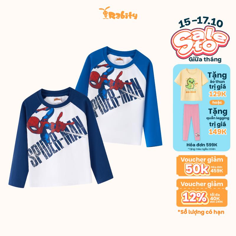 Áo thun bé trai Rabity dài tay in hình Spiderman 510.001