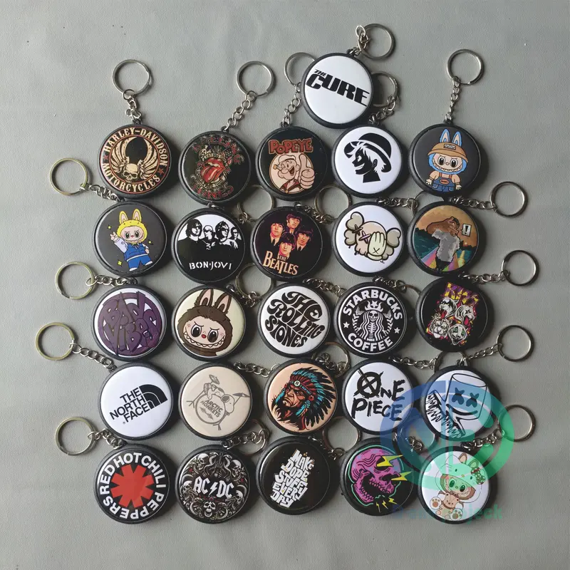 Ganci Gantungan Kunci Dua Sisi dengan Gambar Logo - Aksesoris Praktis 0