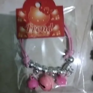 Kalung kucing 3 lonceng tali kulit korea kuat anti air warna cerah
