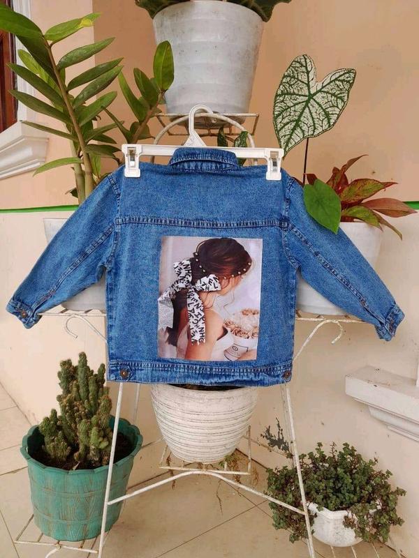 JAKET JEANS ANAK MOTIF PITA USIA 1-10 TAHUN Anak-Anak Perempuan Fashion 6