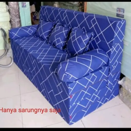 "HANYA SARUNGNYA SAJA" sarung Kasur Sofabed Resleting Letter L Berkualitas dengan Motif Cantik dan Menarik 4