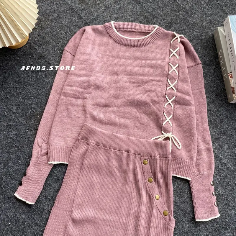 Setelan Rok Lengan Inara Calista Motif Tali ONESET - Lingkar Dada 104cm - Casual, Celana, Blazer, Panjang, Katun, Shakila, Baju, Hitam, Wanita, Linen 1