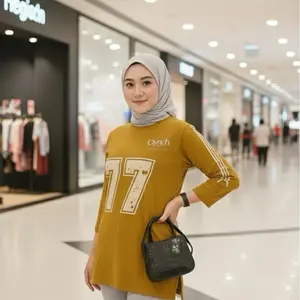 Oyrich Baju Atasan Wanita Lengan 7/8 Bahan Katun Combed Original 77